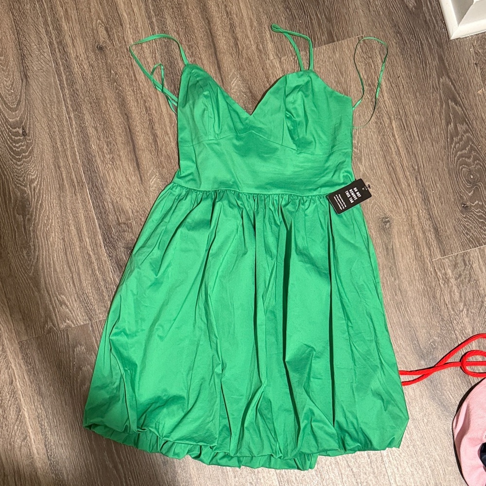 Express Vibrant Green Kids Dress